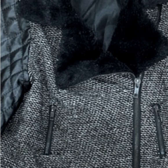 GIRLS TAKARA MOTO JACKET FAUX FUR LEATHER - Picture 5 of 5